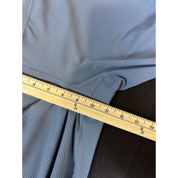 Athleta Transcend Rib 7/8 Tight Grey Blue Medium Ribbed Yoga Tights - Picture 6 of 13